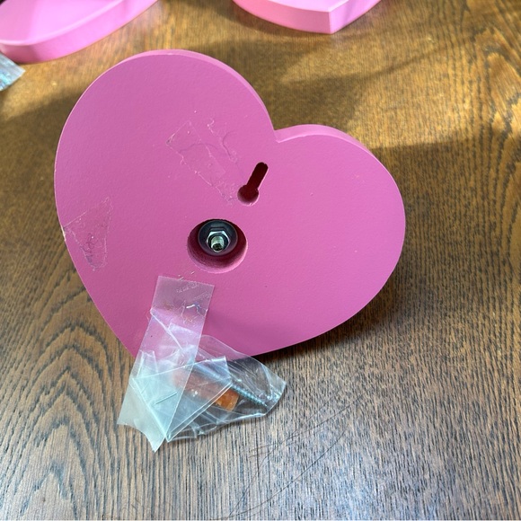 5 complete Heart shape Hook sets, pink/blue. Wow that little girl or paint blue! - Picture 5 of 5